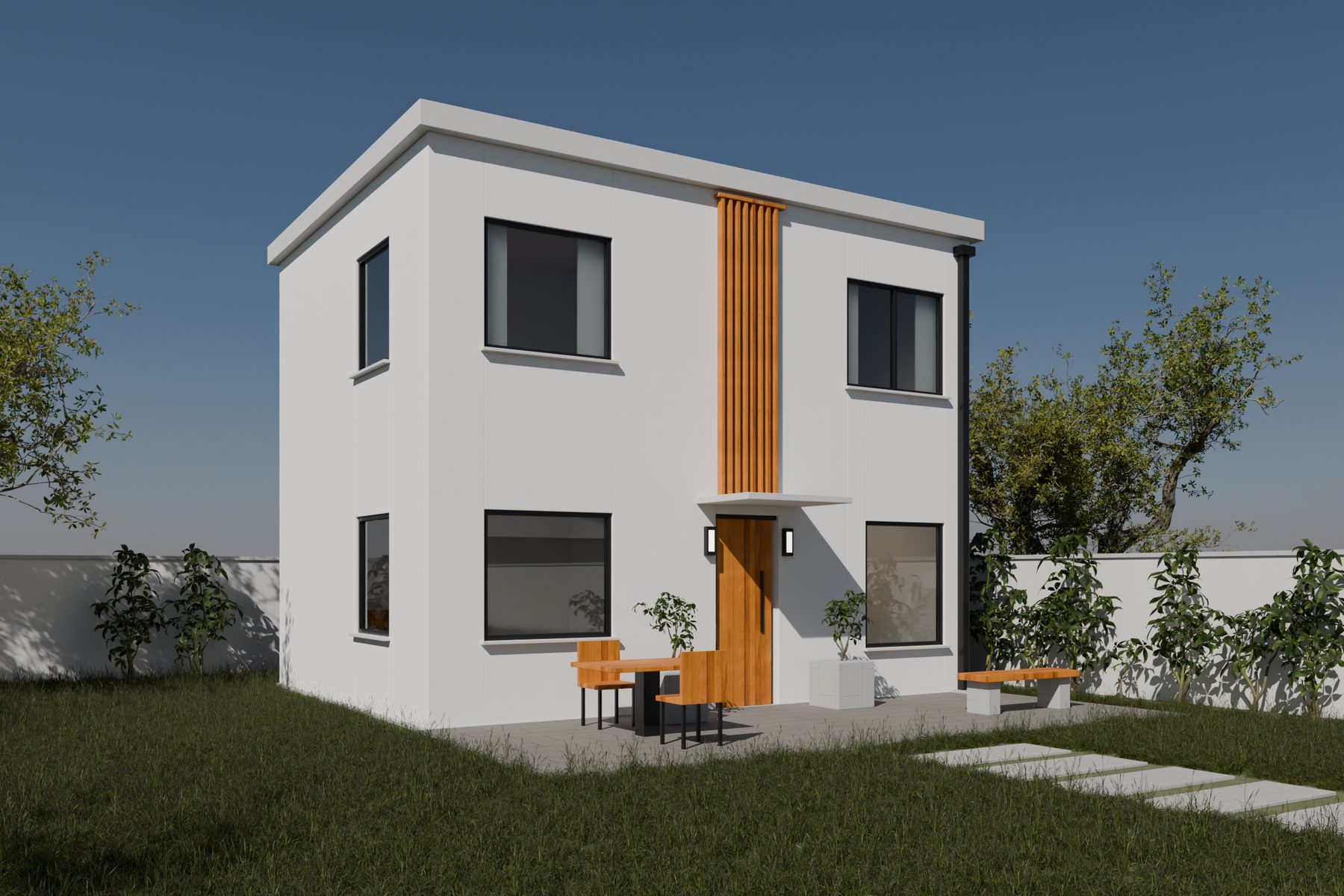 C2 rendering from the courtyard